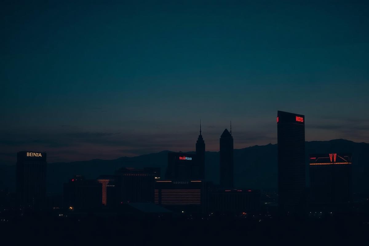Las Vegas skyline at dusk